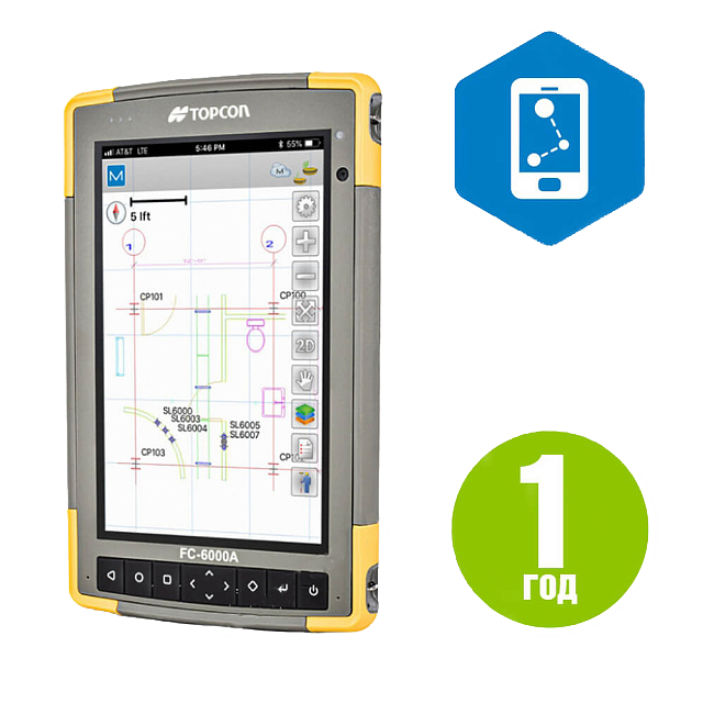 Полевой контроллер TOPCON FC-6000A с GSM модемом с ПО Magnet Construct (12 месяцев)